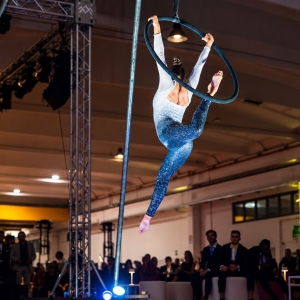 Esibizione di danza aerea per evento aziendale a Torino