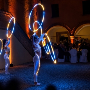 Spettacolo luminoso LED per cena di gala a Roma