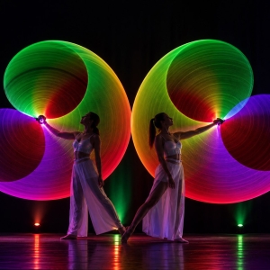 Spettacolo luminoso LED per evento aziendale a Roma