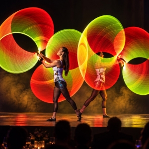 Spettacolo luminoso per cene di gala ed eventi corporate